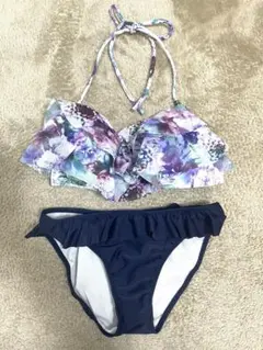 RESPIRO 水色系　花柄　水着 ビキニ　9Mサイズのサムネイル
