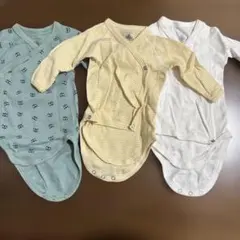 プチバトー　ボディースーツ　3点セット