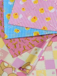 A521 アニマル柄 100cm×50cm　コットン100%　4枚組