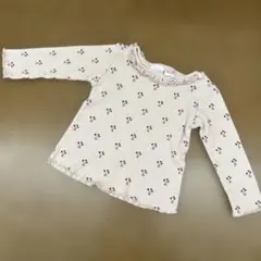 ZARA ベビー 花柄 リブ長袖カットソー 92cm 18-24M