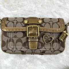 COACH シグネチャー ショルダーバッグ ハートチャーム SOHO Y2K