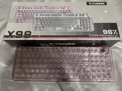 YUNZII X98 ピンク メカニカルキーボード