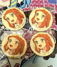八乙女あこ　缶バッジ　4個　アイカツスターズ　チーズクッキー