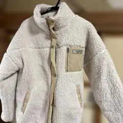 ロキシー　ボアスタンドジャケット フリースジャケット Lサイズ クリーム色