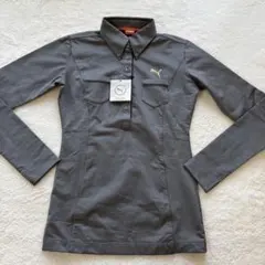 新品未使用タグ付き　プーマ　ポロシャツ　長袖　ゴルフ　グレー　M