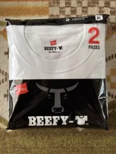 2枚セット Hanes ヘインズ BEEFY-T Tシャツ ホワイト XLのサムネイル