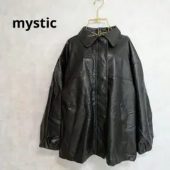 mystic ミスティック フェイクレザー ジャケット ブラック