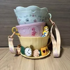 美品　ディズニー　ふしぎの国のアリス　ポップコーンバケット　ミラー付き