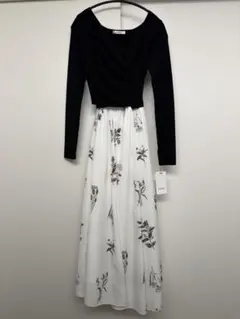 【SNIDEL】ニットドッキングワンピース　花柄