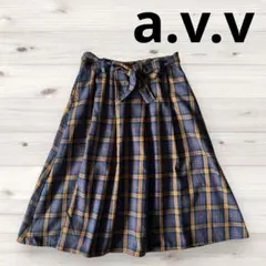 a.v.v チェック柄フレアスカートのサムネイル