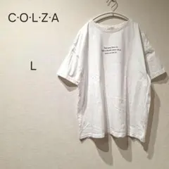 1079＊コルザ COLZA ホワイト Tシャツ Lサイズ シンプル 半袖