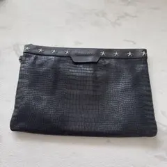 JIMMY CHOO レザー クラッチバッグ ブラック スターエンボス - メルカリ