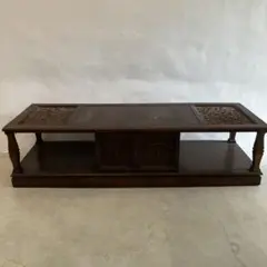 アジアン家具 バリ家具 花柄模様 ロータイプ TVボード TV台 テレビ
