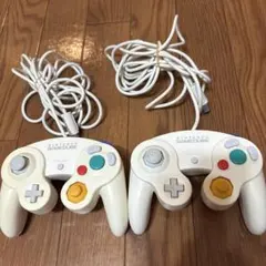 【純正品】任天堂 ゲームキューブ コントローラー ホワイト 後期型 2個セット
