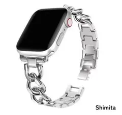 Apple Watch用メタリックチェーンウォッチストラップ,シルバー Ulta