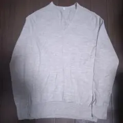 無印良品 Vネックニット ベージュ L