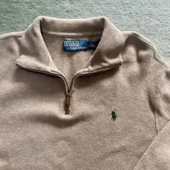 Polo by Ralph Lauren ベージュ ハーフジップ 90s 古着