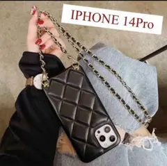 【特価☆早い者勝ち❗️iPhone14Pro ショルダー　ケース　キルティング】