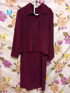 バーガンディ Mサイズ スーツ・フォーマルセット