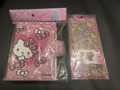 Hello Kitty シール帳とシールセット　日焼けキティ