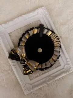 112 ハンドメイド 痛ロゼット ブラック グレー