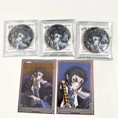 鬼滅の刃 AGF 2025 レリーフメタル缶バッジ ランダムカード 獪岳 5点