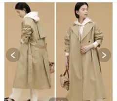 ナノユニバース　ベージュ トレンチコート