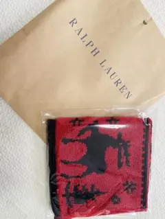 Ralph Laurenラルフローレン❤️赤黒ハンカチ 未使用トナカイクリスマス❤️のサムネイル