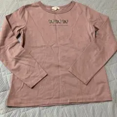 a.v.v. むらさき　蝶の刺繍 長袖カットソー 150