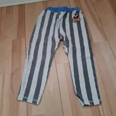 ストライプ ペンギン刺繍 長ズボン