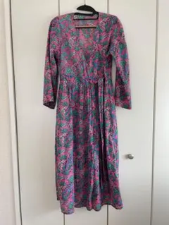 オリエンタル花柄　ワンピース