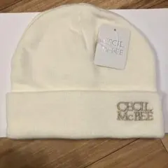 CECIL McBEE ホワイト ニット帽　未使用