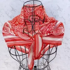 ペイズリー柄　スカーフ　70×76