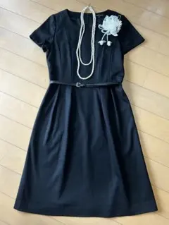 ESPRITMUR ブラックワンピース　ウール100% 11号　フォーマル