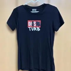 短丈 DIESEL ブラック ロゴ Tシャツ ピチT Y2K opiumのサムネイル