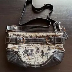 Coach ショルダーバッグ 馬車プリント