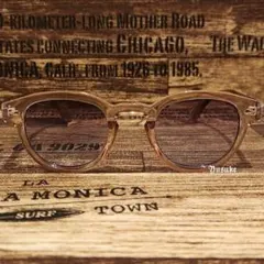 サングラス パープルグラデーション クリーム グラサン ボストンウェリントン