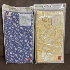 UNIQLO レギンス 花柄・オレンジ柄 90サイズ　2枚セット