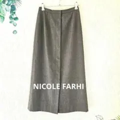 【NICOLE FARHI 】ニコルファーリグレー タイトスカート 　9　ウールのサムネイル