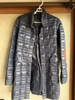 ネイビーキルティングロングジャケット