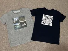 【M】THE NORTH FACE 半袖Tシャツ グレー＆ネイビー 2枚セットのサムネイル