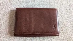 ポロラルフローレン　カード、名刺入れ（ブラウン）
