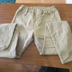 裏起毛！ベージュのゴムウエストロングパンツ