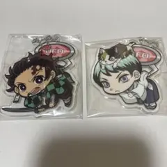 鬼滅の刃 UFO つままれ アクリルキーチェーン マスコット 炭治郎　愈史郎