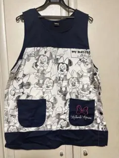 ミッキー ミニー エプロン ネイビー