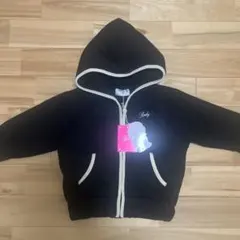 新品 rady バイカラーちびフーディ xS 85〜95cm ブラック