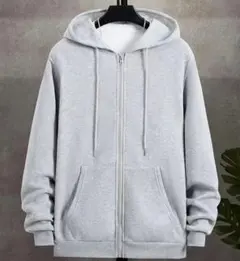 メンズグレー無地パーカーMサイズ！今季必須！オーバーサイズ裏地モコモコ