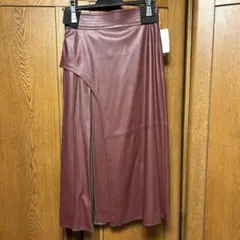 JILL STUART 赤茶系　合皮フレアスカート