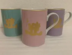 【新品/未使用】ディズニー（ミッキー&ミニー) マグカップ　3点セット