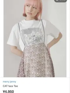 最終値下げ中！merry jenny CAT face Tee 半袖Tシャツ